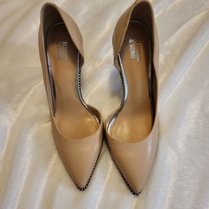 Bleecker & Bond - Nude Leather Raquel Pumps, Size 7.5M